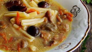 zupa grzybowa ze świeżych leśnych grzybów