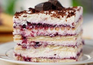Porzeczkowiec na herbatnikach w 15 minut